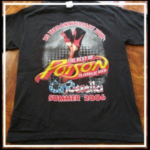 20 Year Anniversary Poison Glam Rock Concert T shirt !! 2006 !!